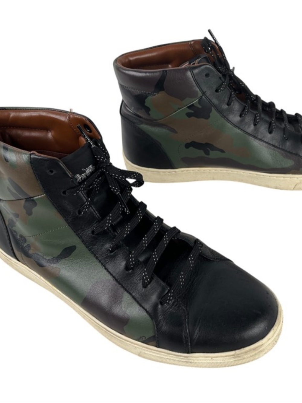 Coach Camo High-Top Sneakers, Size: 12D/46 (Men)